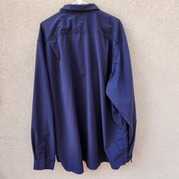 CARHARTT Force Men’s Button Down Shirt 3XL Tall Blue Nylon Workwear - Picture 6 of 12